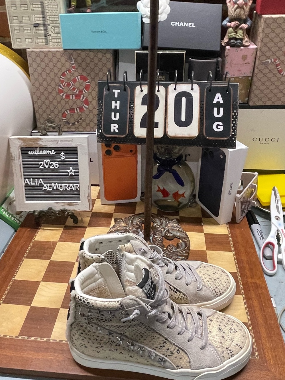Vintage HAVANA Annsley Womens High Top Snake Sneakers Shoes